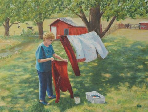 Wash Day on the Farm