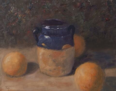 Clay Jug & Oranges