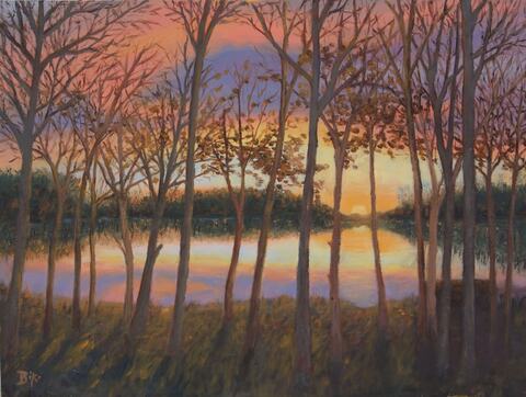 Sunset on Lake Moses